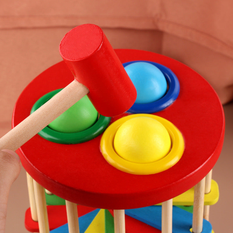 Toystar EcoToys SmashTower | Toys that promote development - Wooden tower for coordination - Speelgoed dat ontwikkeling be...
