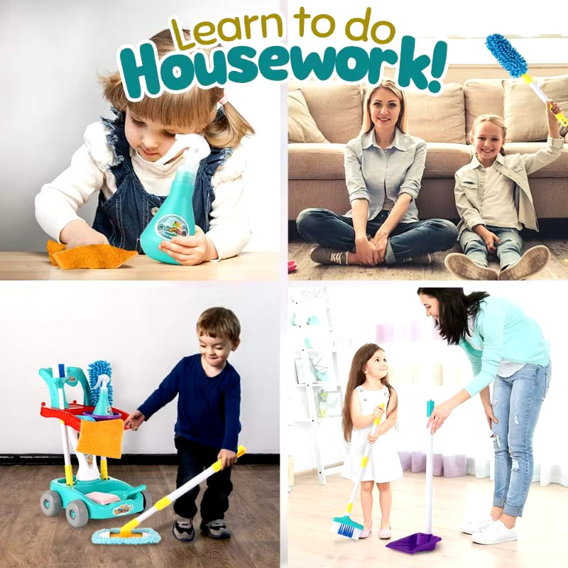 Toystar CleanTeam | Cleaning in a playful way - Fun cleaning play set for little helpers - Spelenderwijs schoonmaken - Leu...