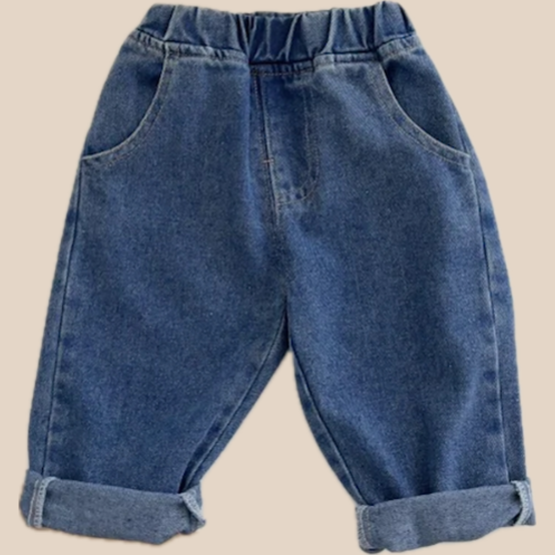 Relaxed Fit Jeans for Boys – Cotton, Adjustable Waistband, Sizes 1-6 Years