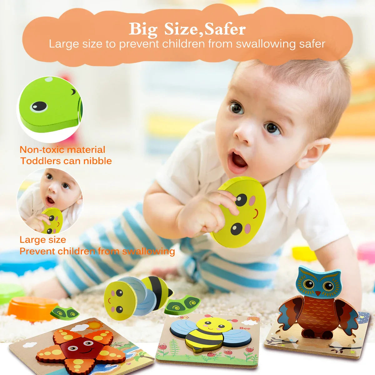 Toystar AquaPuzzle | Underwater Discovery - Wooden Sea Animals Puzzle for Toddlers - Onderwater ontdekking - Houten zeedie...