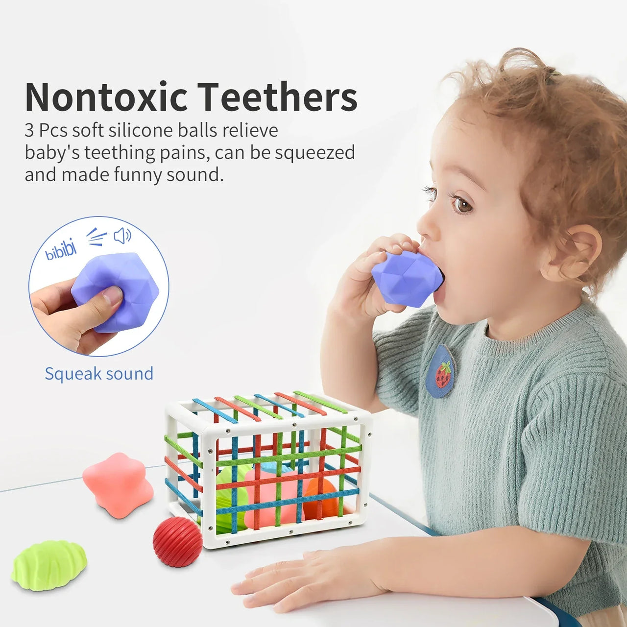Toystar ShapeQuest | Feel and discover - Sensory shape puzzle with soft textured balls - Voel en ontdek - Zintuiglijke vor...