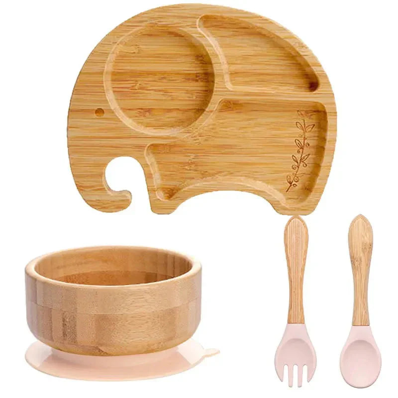 Toystar BambooGuard | Safe and Eco-Friendly Eating - Baby Dinnerware Set with Suction Cup - Bestseller - Veilig en Milieuv...