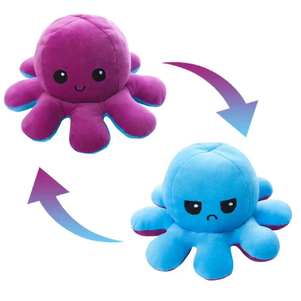 Toystar Reversible Octopus | Two Facial Expressions - Emotions in a Twist - Bestseller - Twee Gezichtsuitdrukkingen - Emot...