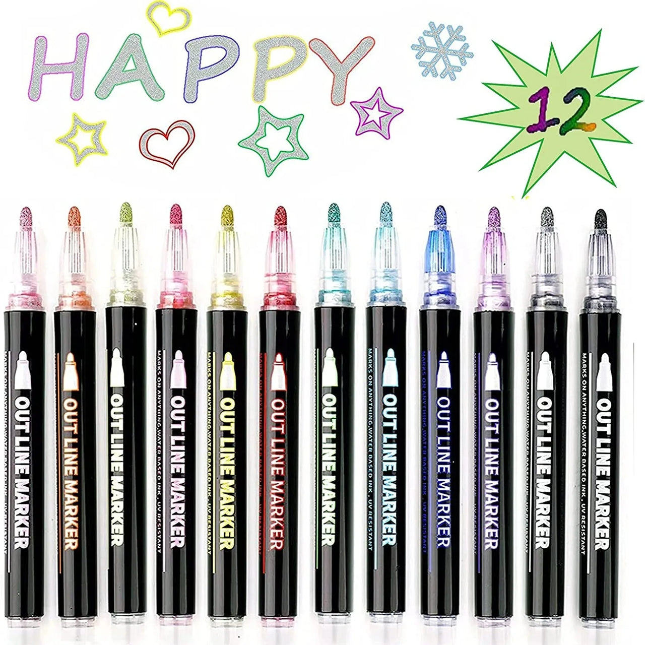 Toystar GlimmerInk | Create Magical Works of Art - Double Metal Marker - Creëer Magische Kunstwerken - Dubbele Metaalmarke...