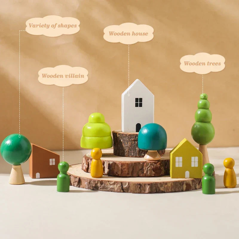 Toystar ForestBalance | Stack, string and play - Wooden balancing game with forest animals - Stapel, rijg en speel - Houte...