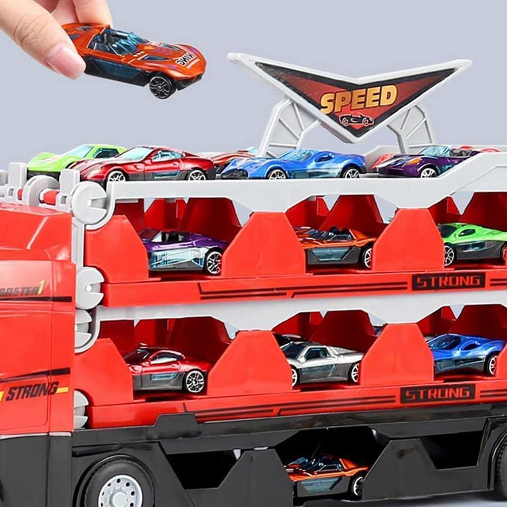 Toystar MegaTransporter | Endless racing fun - Toy trailer with cars and launch track - Eindeloos raceplezier - Speelgoed ...