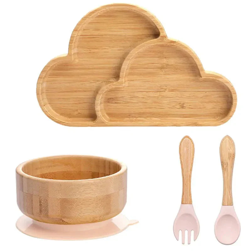 Toystar BambooGuard | Safe and Eco-Friendly Eating - Baby Dinnerware Set with Suction Cup - Bestseller - Veilig en Milieuv...