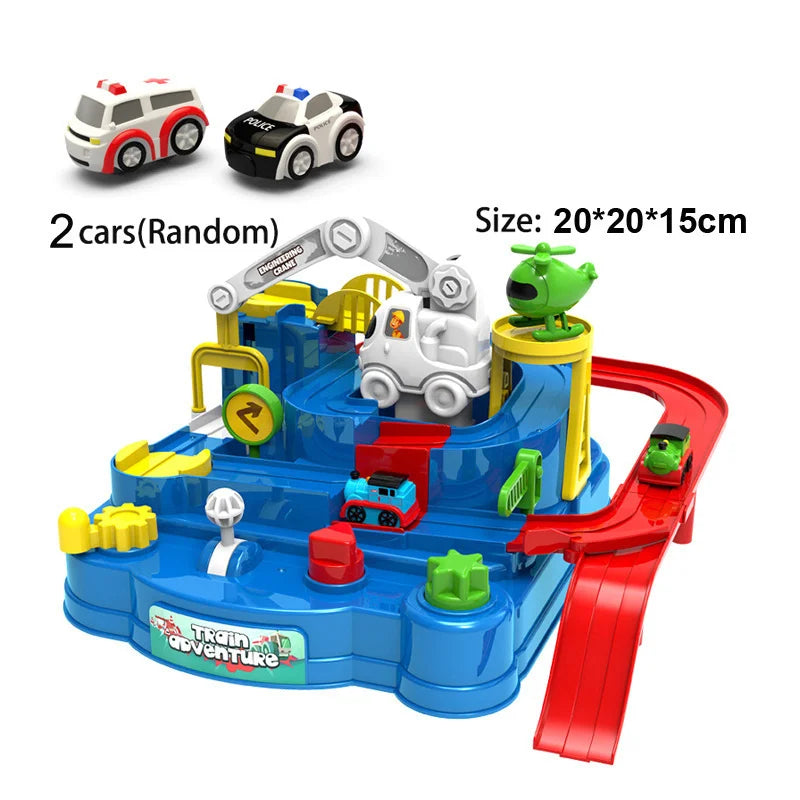 Toystar GalaxyTrack | Space adventure for young explorers - Train track and parking garage playset for children - Ruimteav...