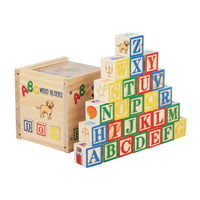 Thumbnail for ABCStack | Learning and building - Wooden alphabet blocks with storage box