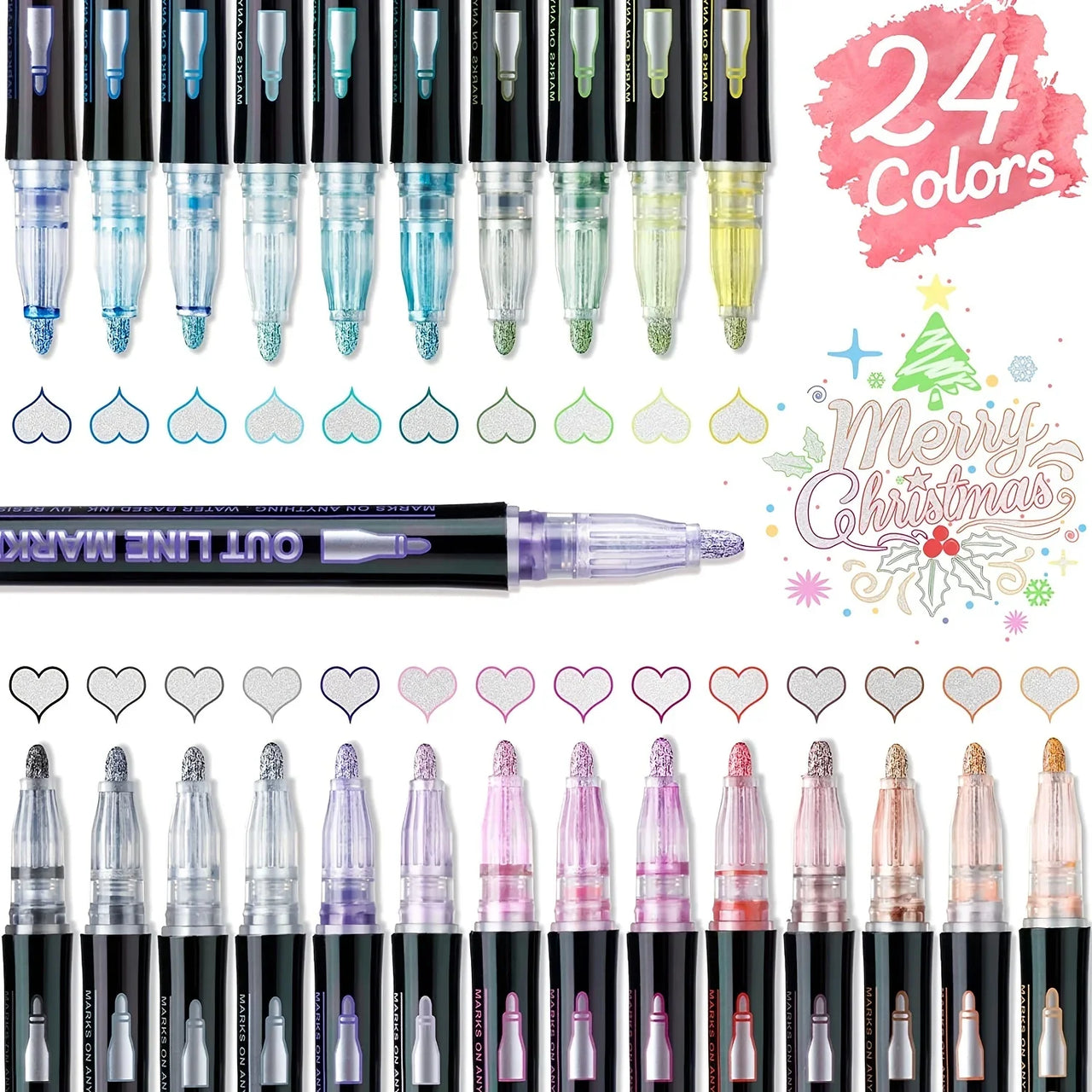 Toystar GlimmerInk | Create Magical Works of Art - Double Metal Marker - Creëer Magische Kunstwerken - Dubbele Metaalmarke...