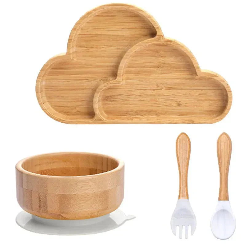Toystar BambooGuard | Safe and Eco-Friendly Eating - Baby Dinnerware Set with Suction Cup - Bestseller - Veilig en Milieuv...