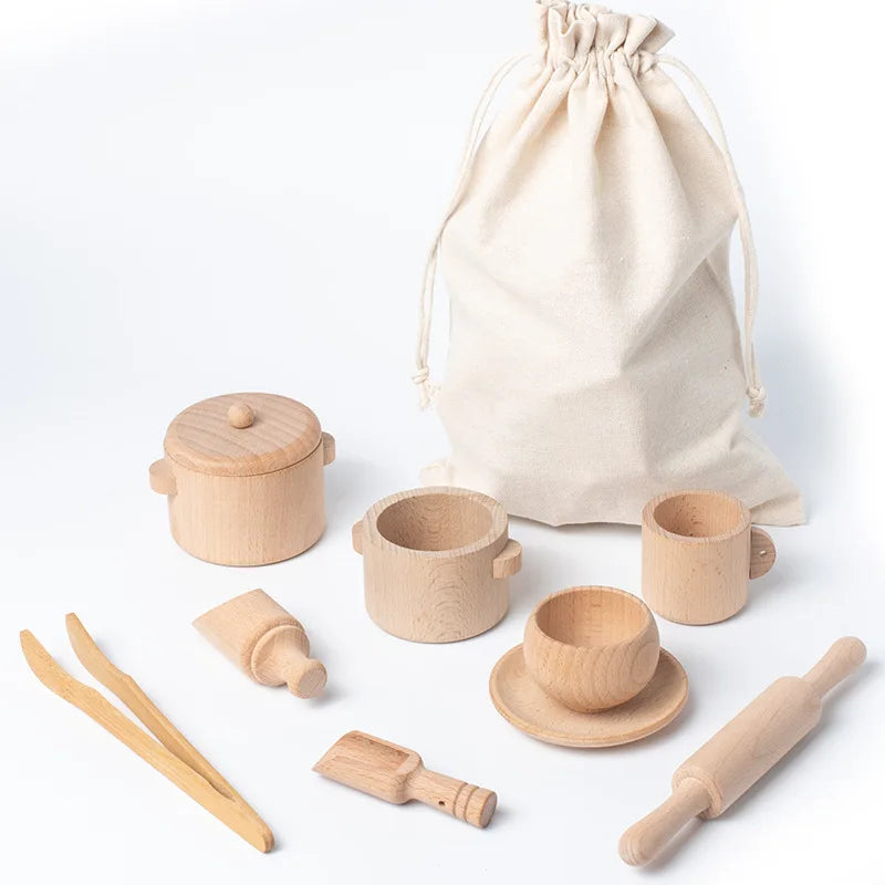 Toystar EcoToys KookBuddy Wooden Kitchen Set | Let young chefs discover their talent - Educational and creative fun - Laat...