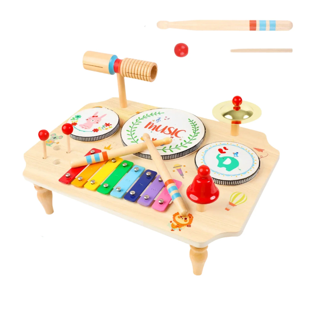 Toystar MelodyMix | Discover rhythm and sound - Wooden musical instrument set for children - Ontdek ritme en geluid - Hout...