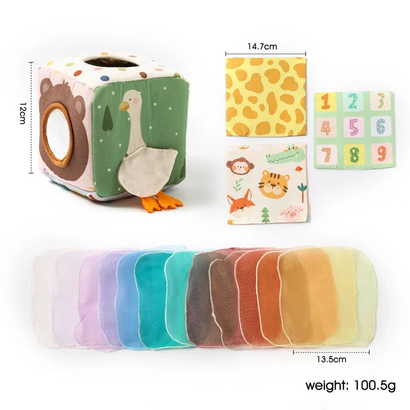 Toystar SnuzzieBox | Sensory Play – Montessori Tissue Box Toys for Babies - Zintuiglijk Spelen – Montessori Tissuedoos Spe...