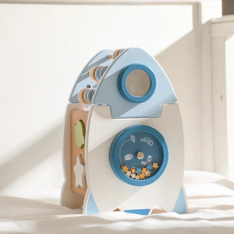 EcoToys SpaceBlocks | Education and Fun - Wooden Rocket Blocks Set