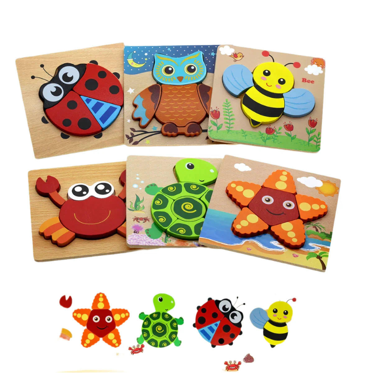 Toystar AquaPuzzle | Underwater Discovery - Wooden Sea Animals Puzzle for Toddlers - Onderwater ontdekking - Houten zeedie...