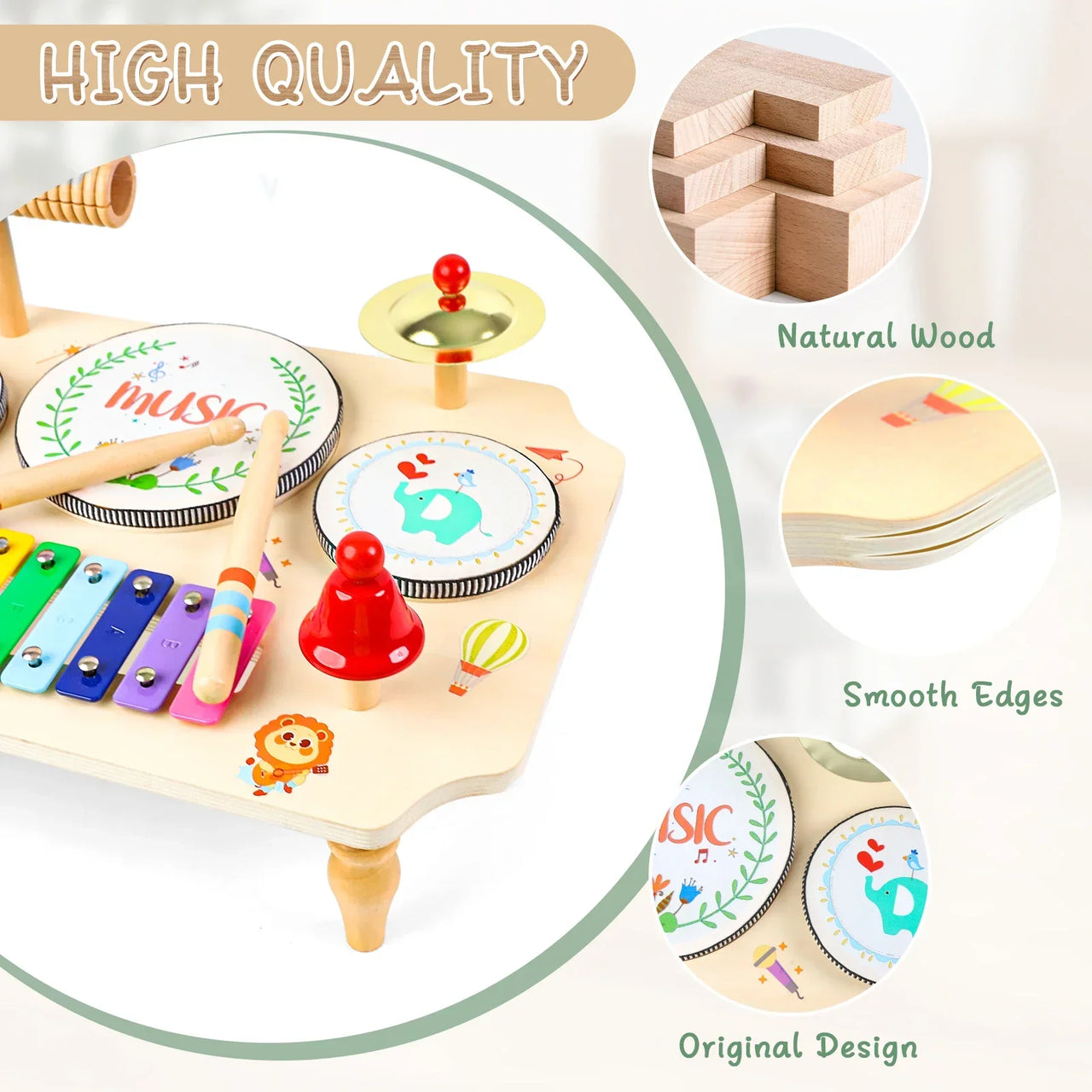 Toystar MelodyMix | Discover rhythm and sound - Wooden musical instrument set for children - Ontdek ritme en geluid - Hout...