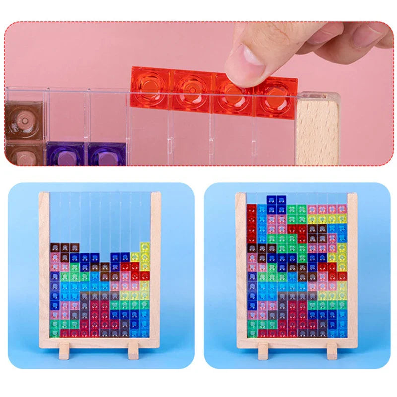 TetraBlocks | Creative Puzzle Fun - Wooden 3D Tetris
