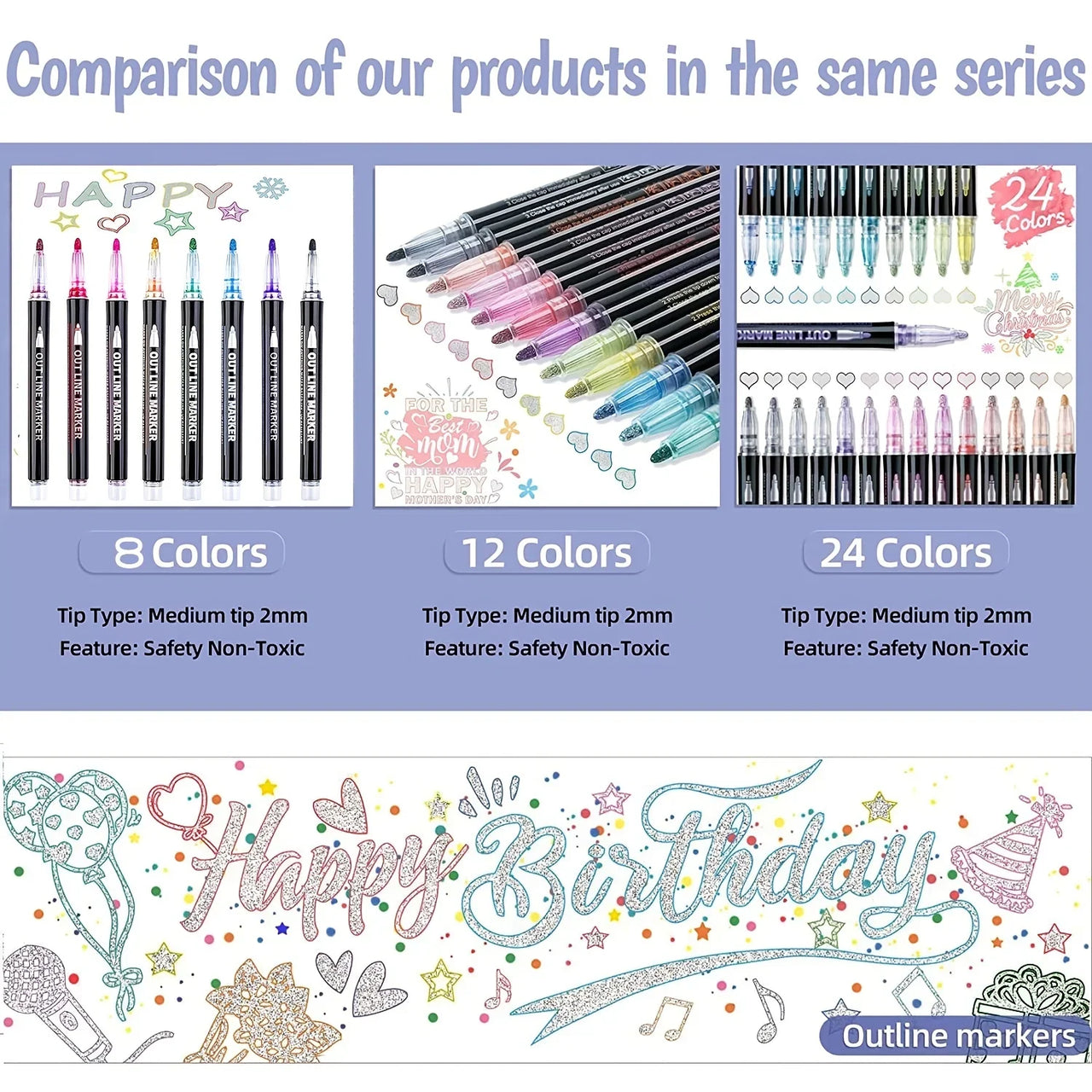 Toystar GlimmerInk | Create Magical Works of Art - Double Metal Marker - Creëer Magische Kunstwerken - Dubbele Metaalmarke...