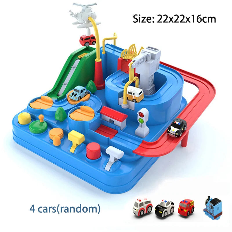 Toystar GalaxyTrack | Space adventure for young explorers - Train track and parking garage playset for children - Ruimteav...