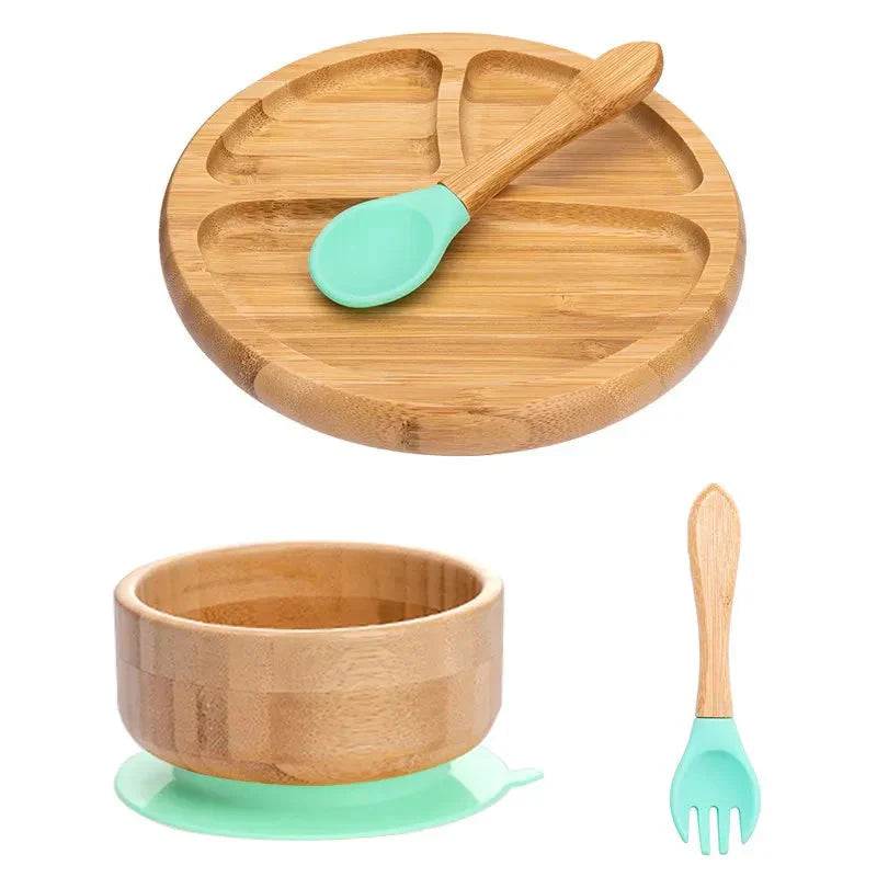 Toystar BambooGuard | Safe and Eco-Friendly Eating - Baby Dinnerware Set with Suction Cup - Bestseller - Veilig en Milieuv...