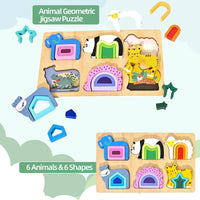 Thumbnail for Toystar GeoZoo | Animal Puzzle Fun - Montessori Geometric Puzzle for Kids - Dierlijk puzzelplezier - Montessori geometrisc...