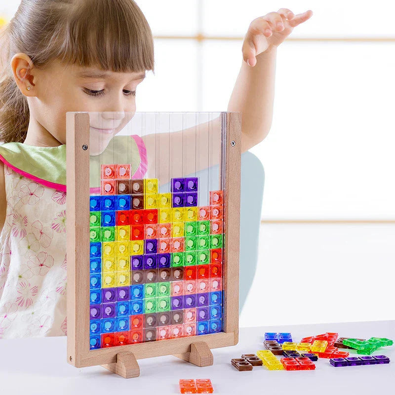 TetraBlocks | Creative Puzzle Fun - Wooden 3D Tetris