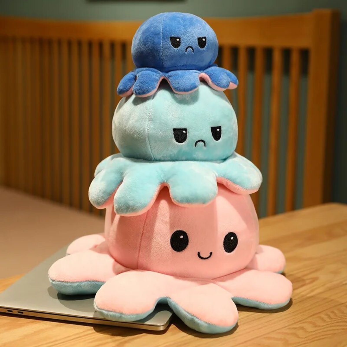 Toystar Reversible Octopus | Two Facial Expressions - Emotions in a Twist - Bestseller - Twee Gezichtsuitdrukkingen - Emot...
