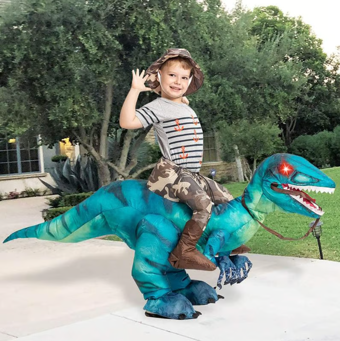 Toystar RaptorRun | Inflatable dinosaur costume - Cool dress-up fun for every adventure - Opblaasbaar dinosaurus kostuum -...