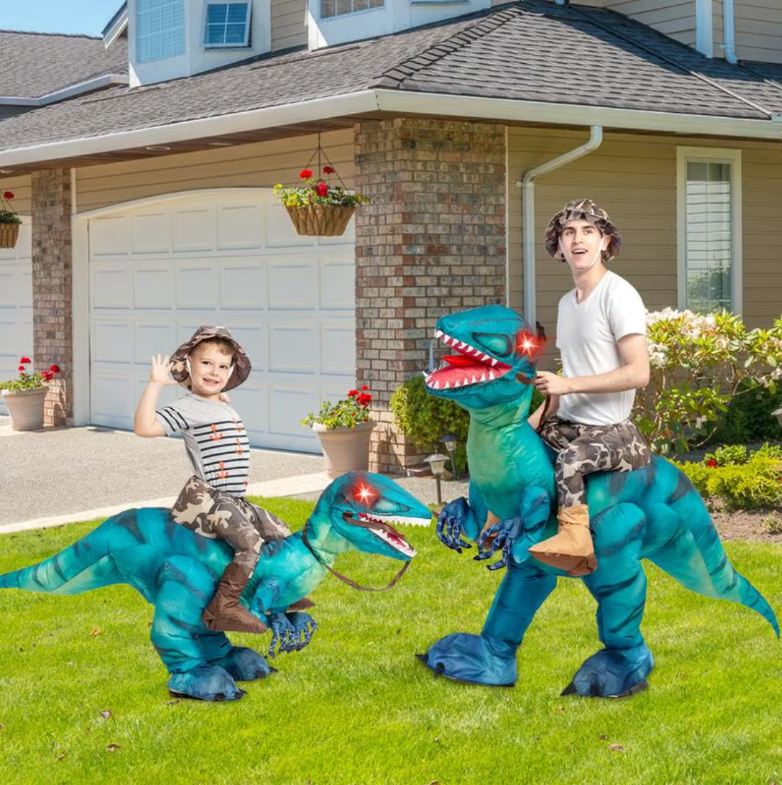 Toystar RaptorRun | Inflatable dinosaur costume - Cool dress-up fun for every adventure - Opblaasbaar dinosaurus kostuum -...