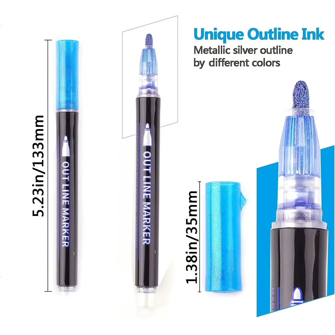 Toystar GlimmerInk | Create Magical Works of Art - Double Metal Marker - Creëer Magische Kunstwerken - Dubbele Metaalmarke...