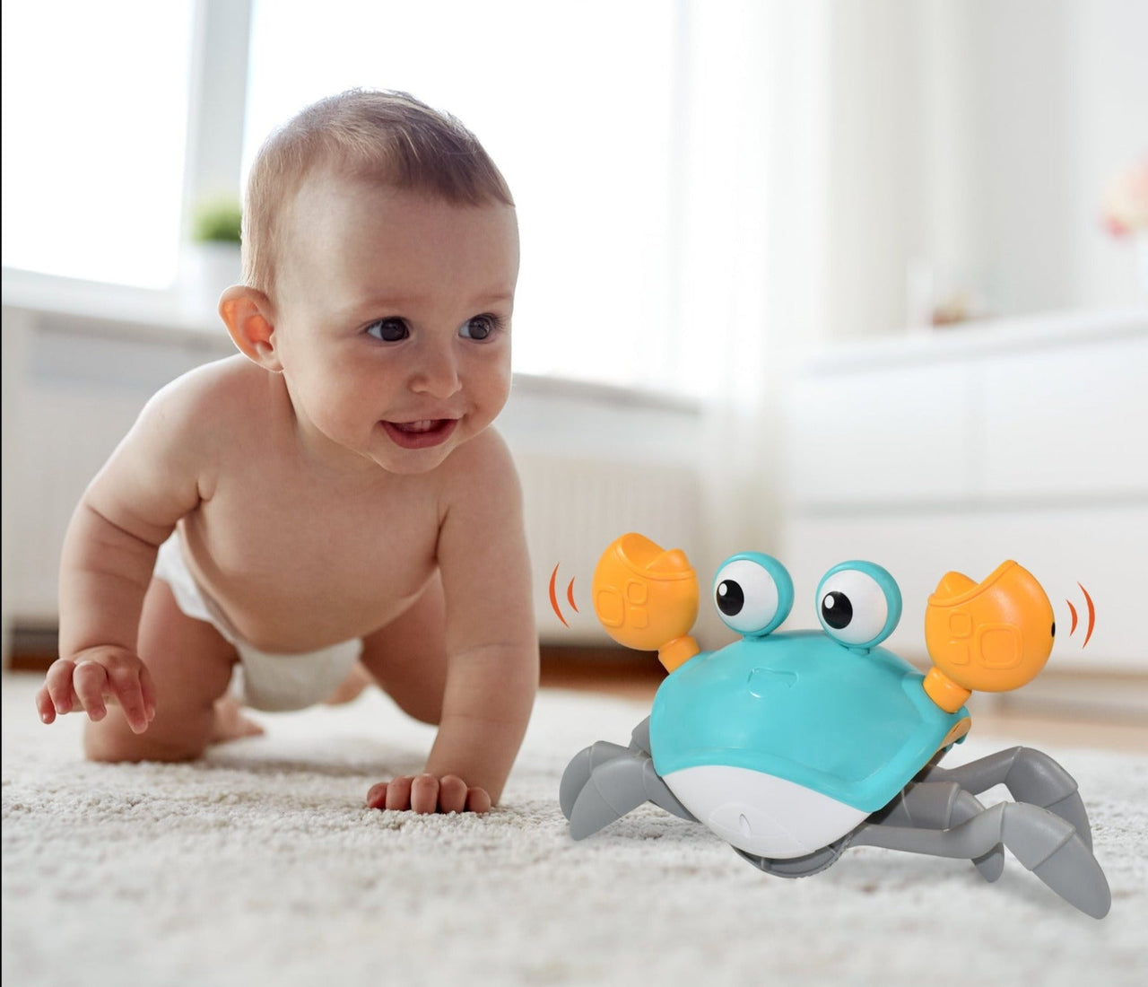 Escaping Crab | Walking crab that encourages your little one to crawl - Stimulates motor skills and fun