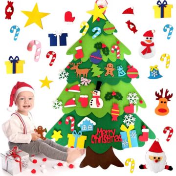 Toystar Felt board tree | Felt board Christmas tree for children - Ontsteek de feestelijke sfeer met de familie - Doe-het-...