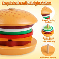 Thumbnail for Toystar Ecotoys BurgerMaster | Playful Stacking - Educational Montessori Stacking Toys for Toddlers and Preschoolers - Spe...