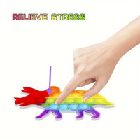 Thumbnail for Toystar Rainbow Dino Fidget | Release Stress - Stress Reliever for Kids - Dinosaurus Pop Speelgoed en Anti Stress Gadget v...