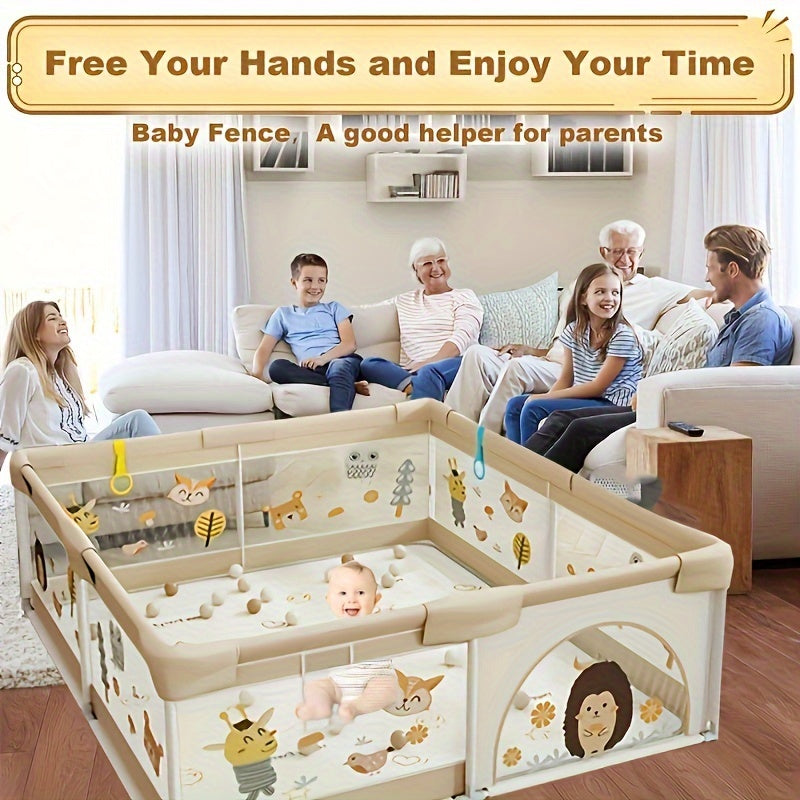 Toystar SafeNest Playbox | Safe play and discovery - Baby play gate with soft protection - Bestseller - Veilig spelen en o...