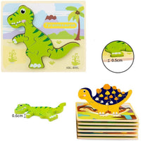 Thumbnail for Toystar Ecotoys DinoPuz | Prehistoric fun - Wooden Dinosaur Puzzle Set - Prehistorisch plezier - Houten Dinosaurus Puzzels...