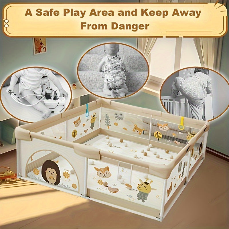 Toystar SafeNest Playbox | Safe play and discovery - Baby play gate with soft protection - Bestseller - Veilig spelen en o...