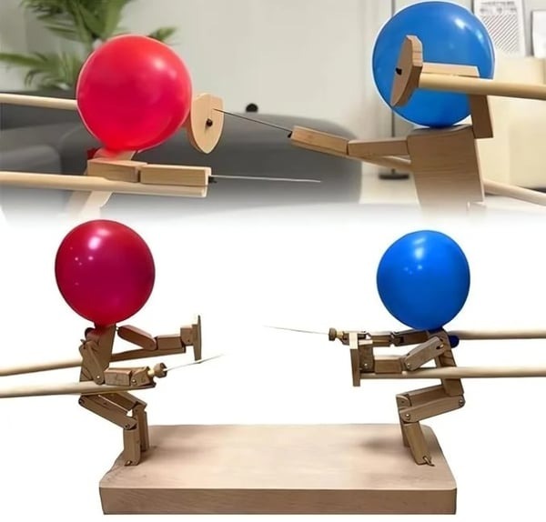 Toystar Bamboo Playmates | Laugh together, play together - Wooden fighting robots - Samen lachen, samen spelen - Houten ve...