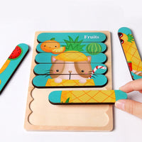 Thumbnail for Toystar EcoToys Montessori Animal Puzzle | Educational and Stimulating - Double-sided 3D Puzzle - Educatief en Stimuleren ...