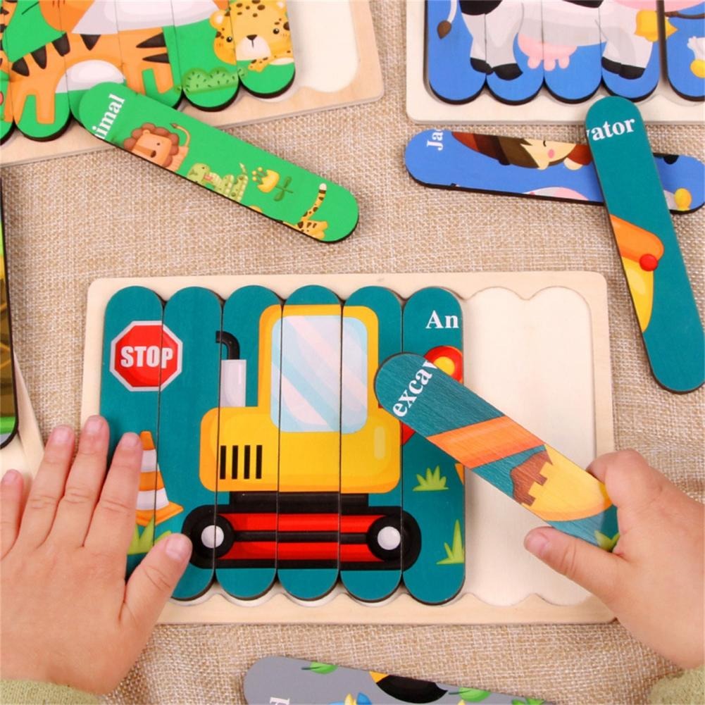 Toystar EcoToys Montessori Animal Puzzle | Educational and Stimulating - Double-sided 3D Puzzle - Educatief en Stimuleren ...
