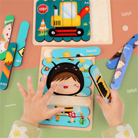 Thumbnail for Toystar EcoToys Montessori Animal Puzzle | Educational and Stimulating - Double-sided 3D Puzzle - Educatief en Stimuleren ...