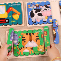 Thumbnail for Toystar EcoToys Montessori Animal Puzzle | Educational and Stimulating - Double-sided 3D Puzzle - Educatief en Stimuleren ...