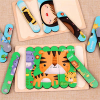 Thumbnail for Toystar EcoToys Montessori Animal Puzzle | Educational and Stimulating - Double-sided 3D Puzzle - Educatief en Stimuleren ...