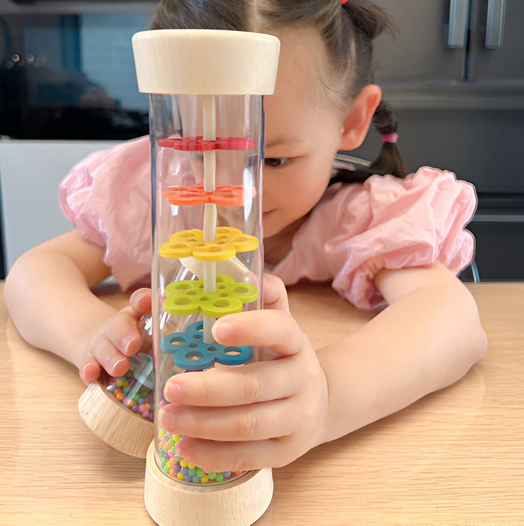 Toystar Ecotoys RainTune | Soothing rain music toy - Montessori Wooden Rain Rattle! - Rustgevend regenmuziek speelgoed - M...