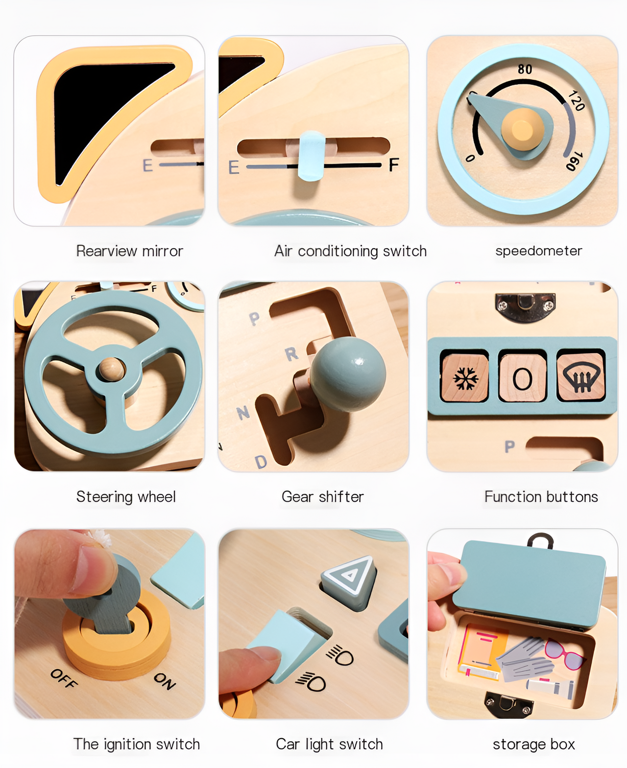 Toystar BusyCar | Develop skills on the go - Montessori Auto Busy Board - *Ontwikkelvaardigheden onderweg - Montessori Aut...