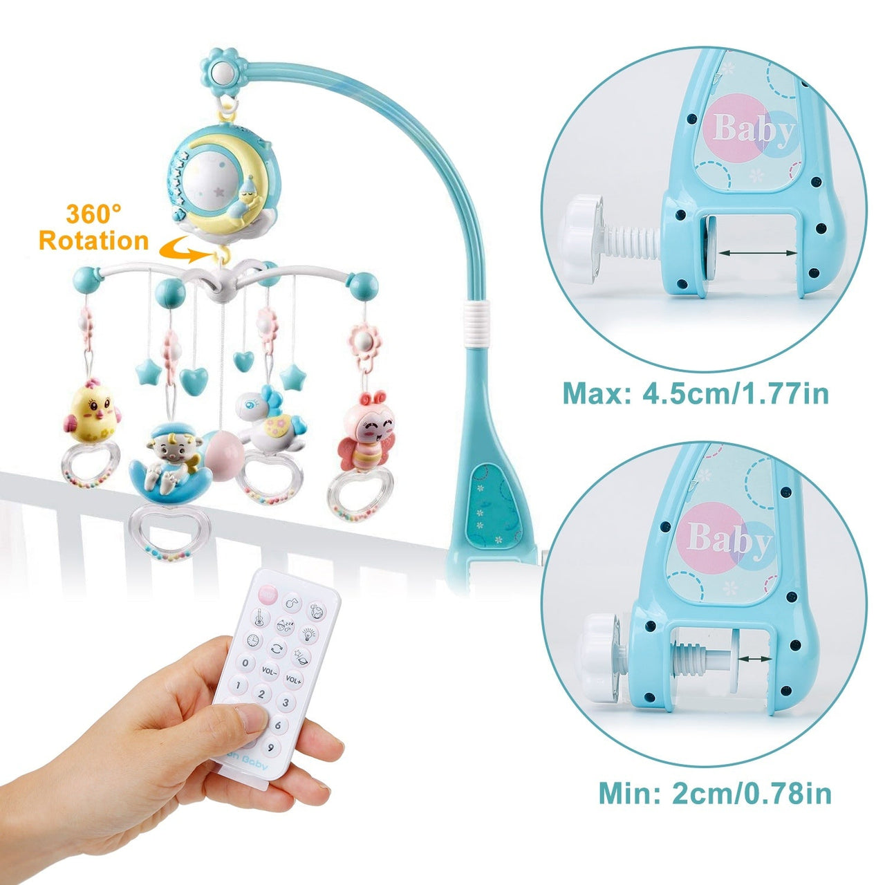 Toystar DreamStar Baby Mobile | Brings peace and magic to the crib - Relaxing and stimulating toy - Brengt rust en magie n...