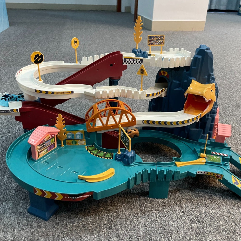 Toystar DinoRush | Exciting prehistoric adventure - Dinosaur playset with race track and mountain track - Bestseller - Spa...