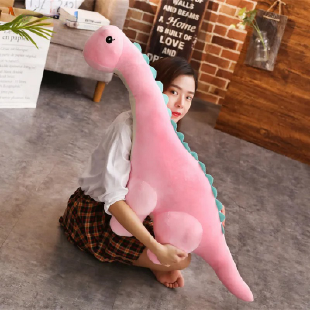 Toystar Giant Dinosaur Plush Pillow | Stress Relief & Comfort - Cute Tanistropheus Toy for Kids & Adults - Bestseller - St...