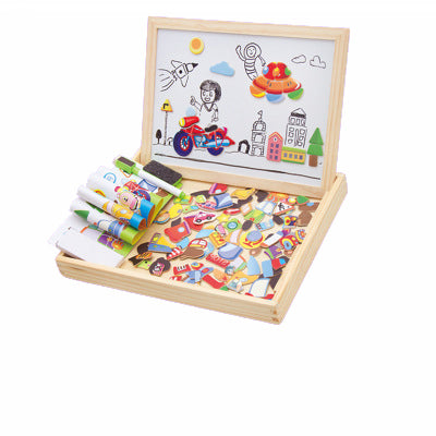 Toystar EcoToys Creative Playboard | Stimulate Your Child's Imagination - Wooden Magnetic Chalkboard - Prikkel de Verbeeld...